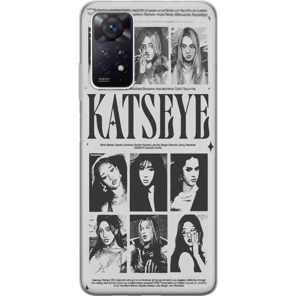Kompatibelt Mobildeksel til Xiaomi Redmi Note 11 Pro 5G KATSEYE svartvit poster grå