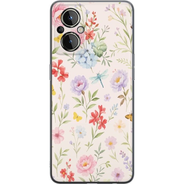 OnePlus Nord N20 5G Gjennomsiktig deksel Blomster