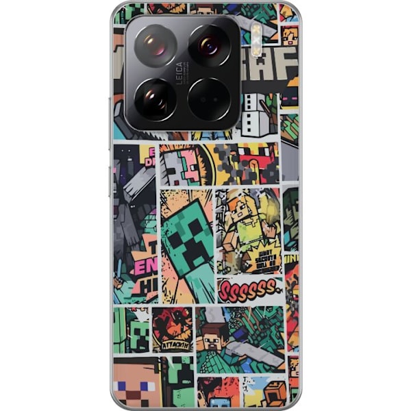Xiaomi 15 Pro Gennemsigtig cover Minecraft Kunst
