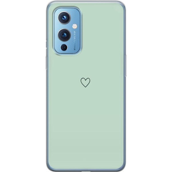 OnePlus 9 Läpinäkyvä kuori Yksinkertainen Sydän