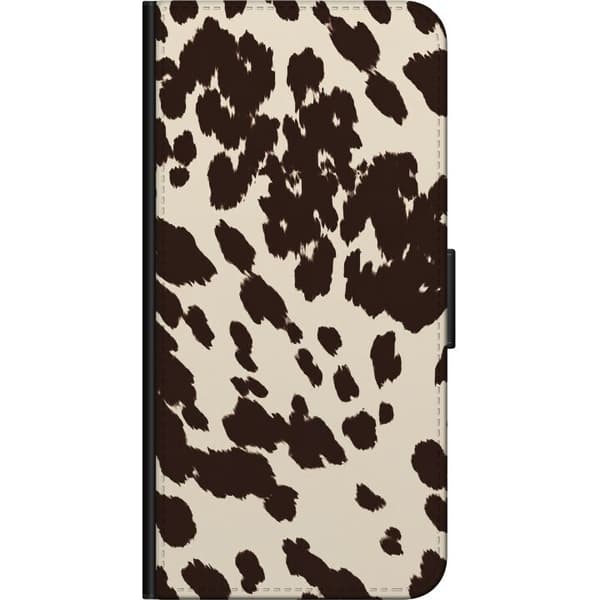 Kompatibelt Plånboksfodral till Huawei P40 lite Beige djurfläckar beige