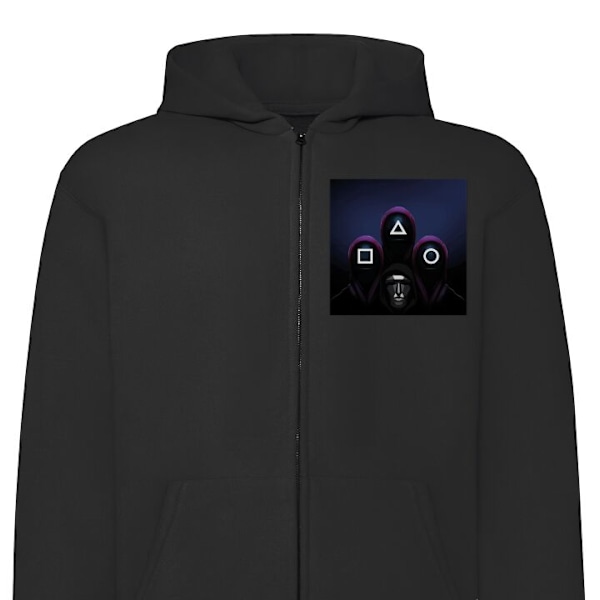 Zip-Hoodie | Huvtröja med Dragkedja för Vuxna Squid Game svart XL