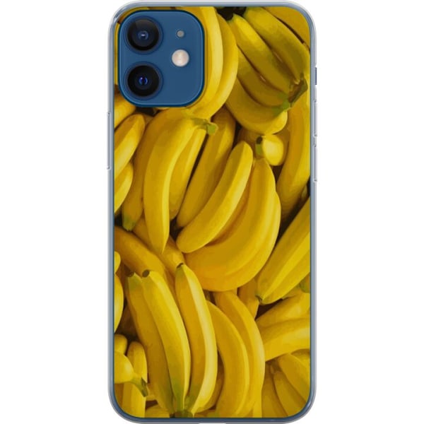 Apple iPhone 12  Genomskinligt Skal Banana Pattern – lekfullt mönster med gula bananer