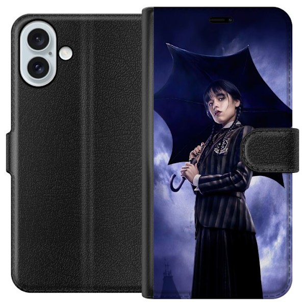 Apple iPhone 16 Plus Tegnebogsetui Wednesday Addams