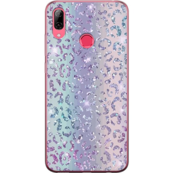 Huawei Y7 (2019) Gennemsigtig cover Glitter Leopard