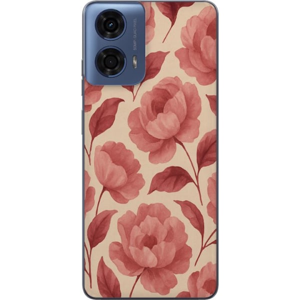 Motorola Moto G04 Läpinäkyvä kuori Ruusun Kukinta