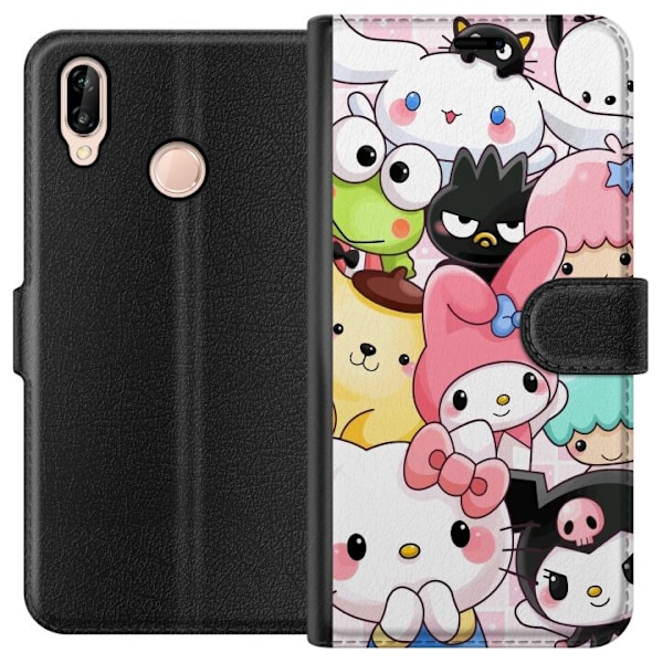 Huawei P20 lite Tegnebogsetui Kawaii Sanrio Crew