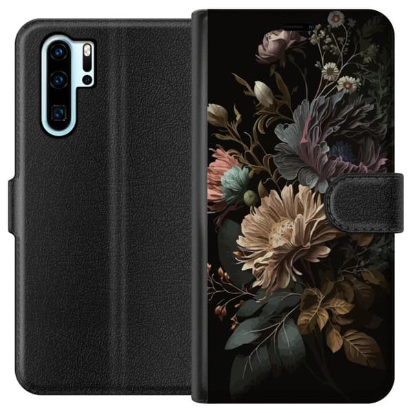 Kompatibelt Lommeboketui til Huawei P30 Pro Blomster