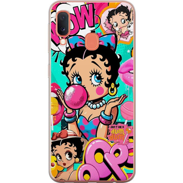 Samsung Galaxy A20e Genomskinligt Skal Betty Boop