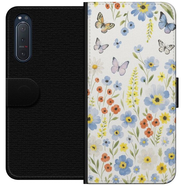 Sony Xperia 5 II Tegnebogsetui Sommerblomster