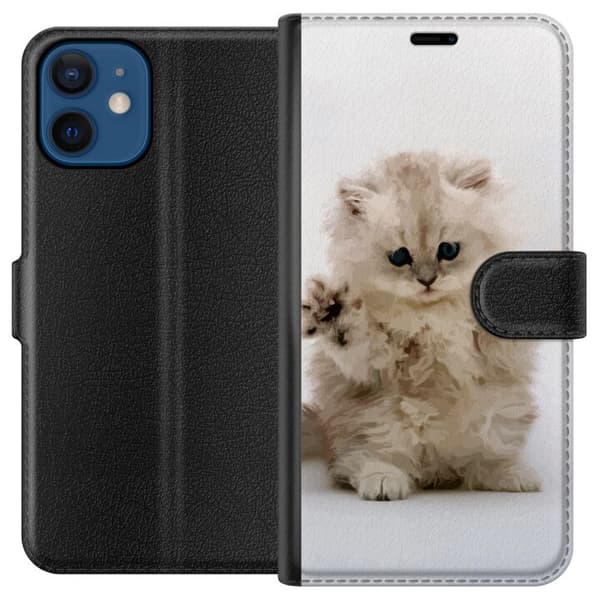 Kompatibel Tegnebogsetui til Apple iPhone 12 mini Kat