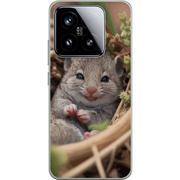 Xiaomi 15 Läpinäkyvä kuori Rotta Hymyilevä Eläinaihe Kaupunkikuva Urban Graafinen Suunnittelu Suosittu Hauska Motiivi Taide Tyyli