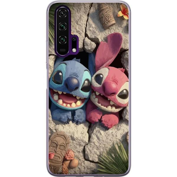 Honor 20 Pro  Läpinäkyvä kuori Stitch Angel Lilo & Stitch Motiivi Disney Rakkaus Sarjakuvahahmo Suosittu Sininen Avaruusolio Hauska Disney-elokuva