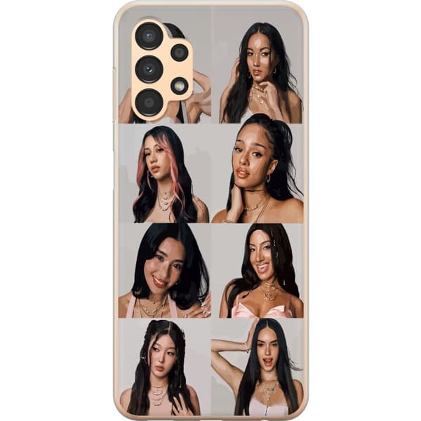Kompatibelt Mobildeksel til Samsung Galaxy A13 KATSEYE porträttcollage beige