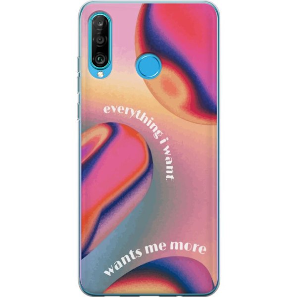 Huawei P30 lite Gennemsigtig cover ønsker mig mere