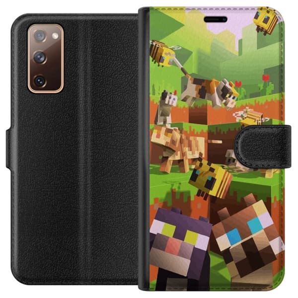 Kompatibelt Plånboksfodral till Samsung Galaxy S20 FE MineCraft