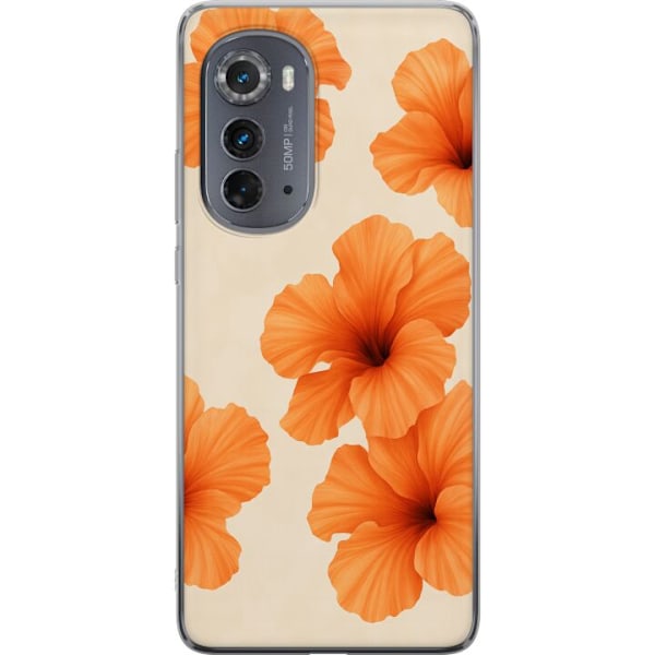Motorola Edge (2022) Läpinäkyvä kuori Papaya Punch