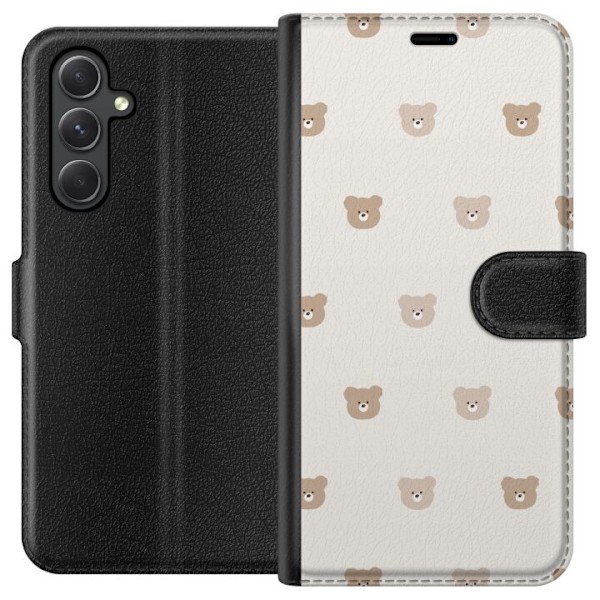 Samsung Galaxy A05s Lompakkokotelo Teddy-tausta - söpöt tedd