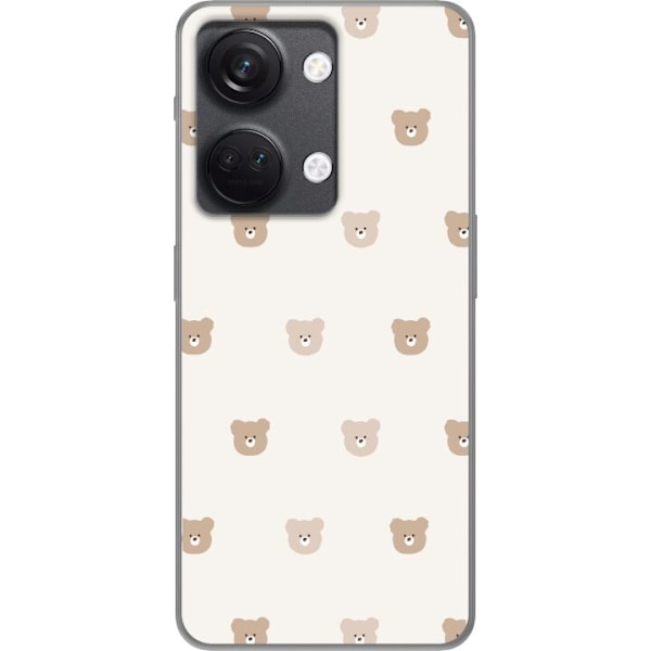 OnePlus Nord 3 Genomskinligt Skal Teddy Background – gulliga