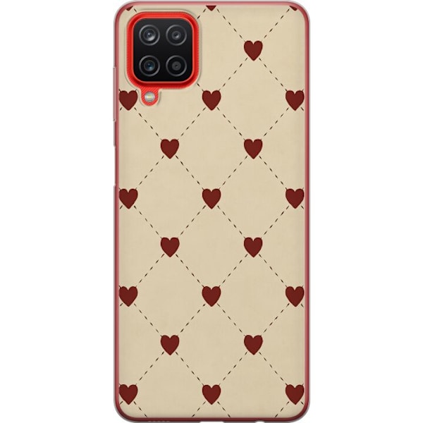 Samsung Galaxy A12 Gennemsigtig cover Hjertegitter