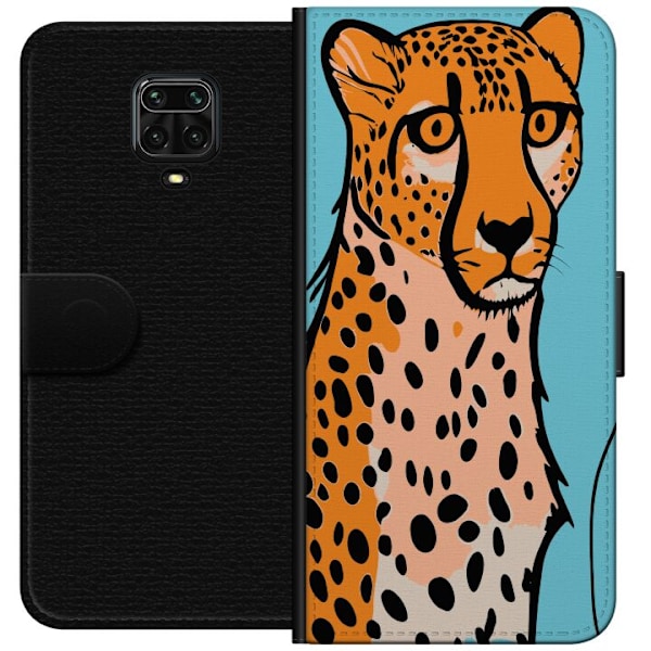 Xiaomi Redmi Note 9S Lompakkokotelo Yllättynyt Leopardi