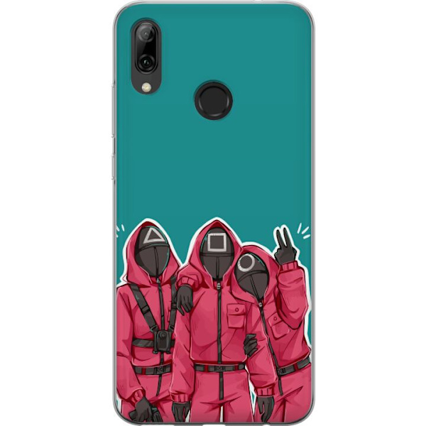 Huawei P smart 2019 Genomskinligt Skal Squid Game Karaktärer Grafisk Design Seriefigurer Populär TV Motiv Asiatisk Stil Spännande Trend