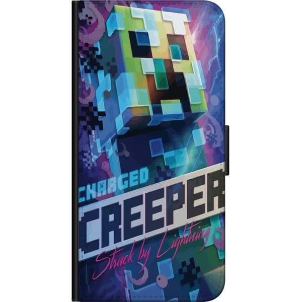 Kompatibelt Plånboksfodral till OnePlus 9 Pro Minecraft Creeper