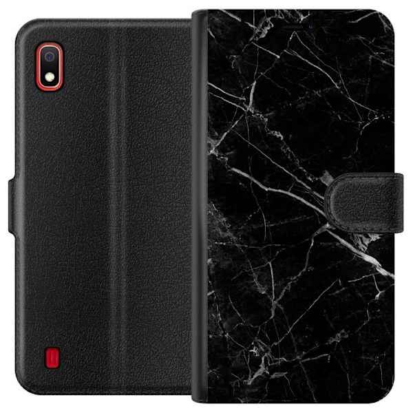 Samsung Galaxy A10 Tegnebogsetui Sort Marmor