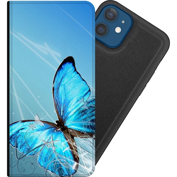 Apple iPhone 12  Tegnebogsetui Sommerfugl