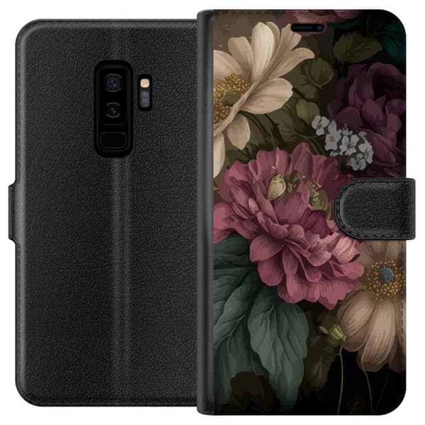 Kompatibel Tegnebogsetui til Samsung Galaxy S9+ Blomster
