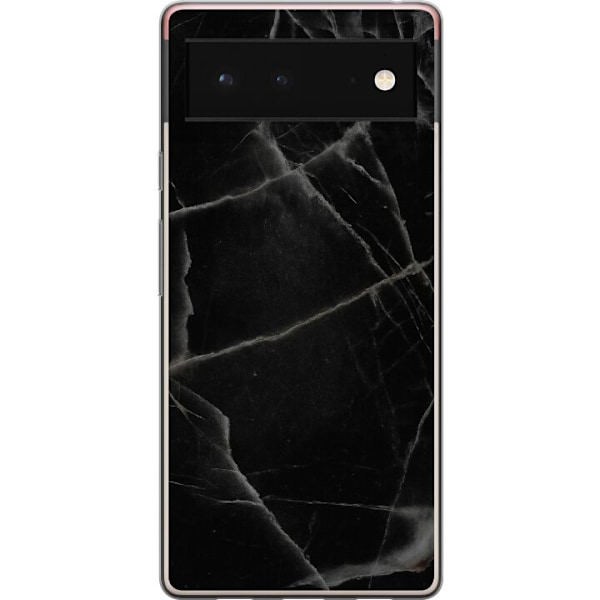 Google Pixel 6 Gennemsigtig cover Sort marmor