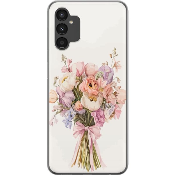 Samsung Galaxy A04s Läpinäkyvä kuori Kännykkäkuori värikkäällä kukkakimpulla romanttisessa tyylissä