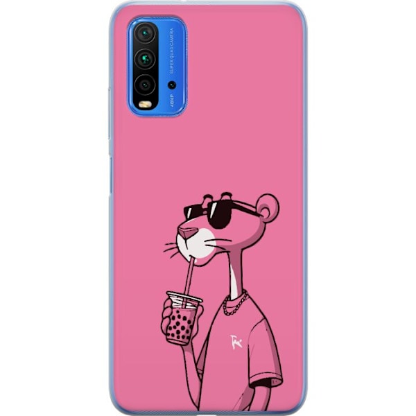 Xiaomi Redmi Note 9 4G Gjennomsiktig deksel Pink Panter Drink