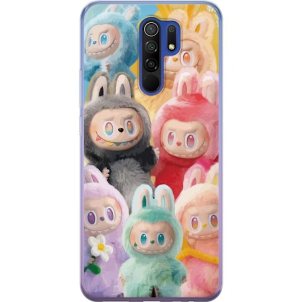 Xiaomi Redmi 9 Genomskinligt Skal Labubu Sketch Style – Handritat monster i tusch