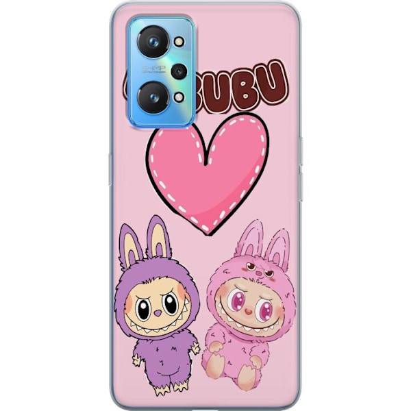 Realme GT Neo2 Läpinäkyvä kuori Labubu Pink Monster