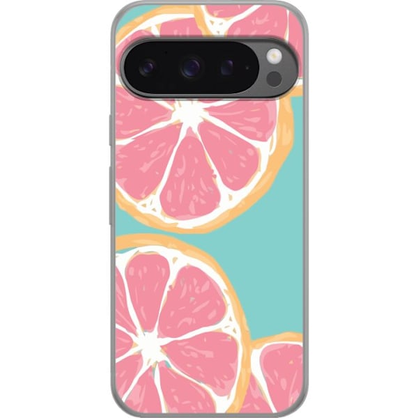 Google Pixel 9 Pro XL Gennemsigtig cover Grapefrugt