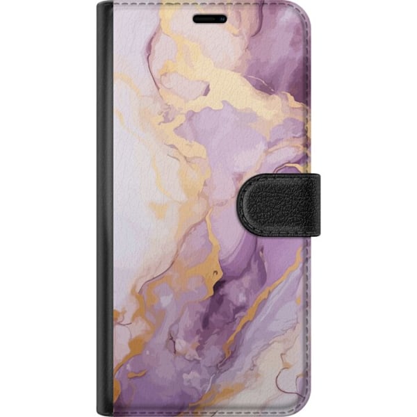 Google Pixel 7a Lommeboketui Marmor Lilla Gull