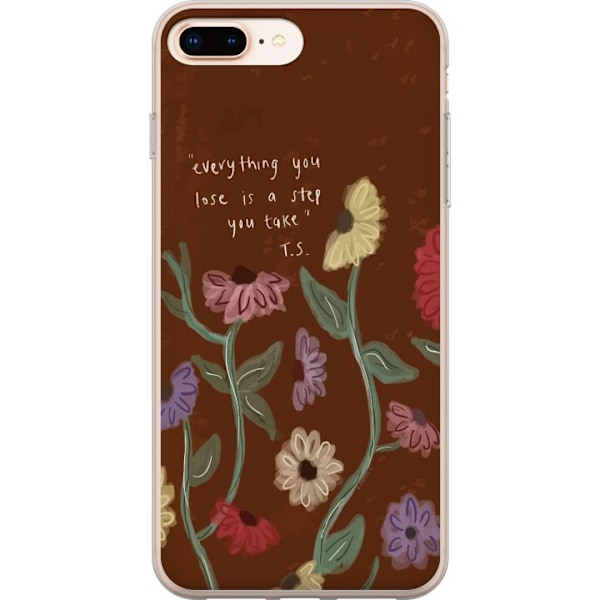 Apple iPhone 8 Plus Gennemsigtig cover Blomster