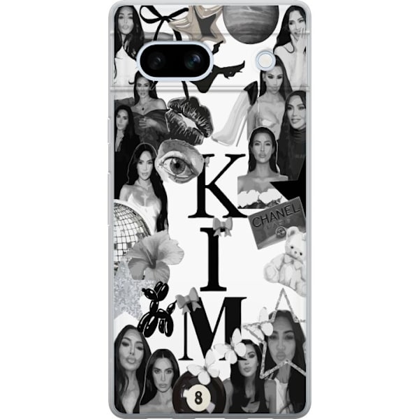 Google Pixel 7a Läpinäkyvä kuori Kim Kardashian – Aesthet
