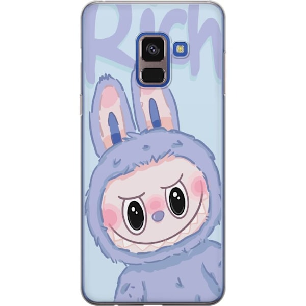 Samsung Galaxy A8 (2018) Gennemsigtig cover Blå Kanin Labubu