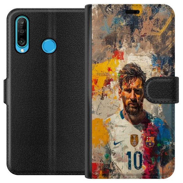 Huawei P30 lite Tegnebogsetui Messi Art