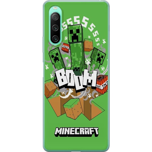 Sony Xperia 10 IV Genomskinligt Skal Minecraft Boom
