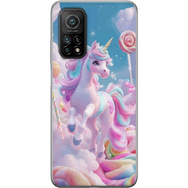 Xiaomi Mi 10T 5G Läpinäkyvä kuori Yksisarvinen Candy Pastel Kawaii Suunnittelu Söpö Suosittu Väri Graafinen Trendi Lapsen Teema Fantasia Taide