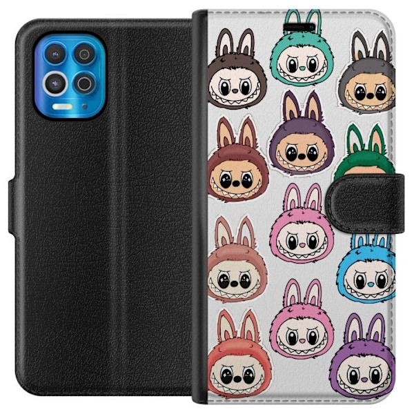 Motorola Edge S Plånboksfodral Labubu Macaron Monster – Sö