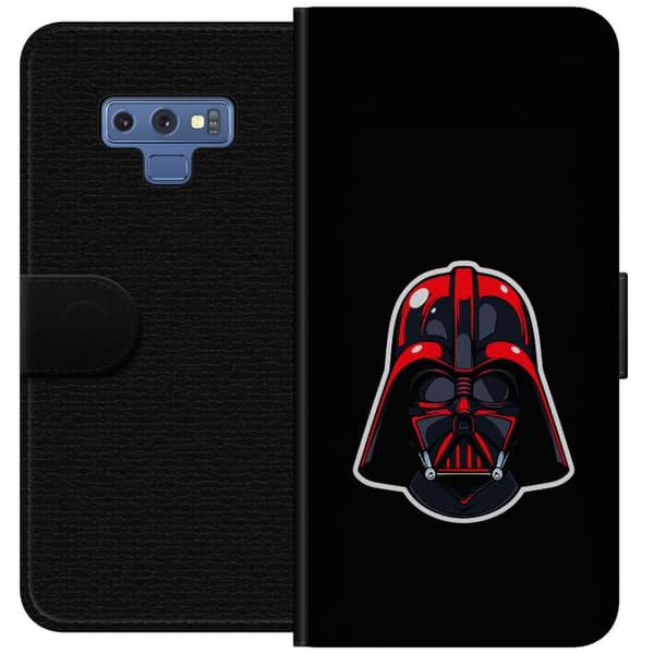 Kompatibel Tegnebogsetui til Samsung Galaxy Note9 Rød og sort hjelm i minimalistisk science fiction-design sort