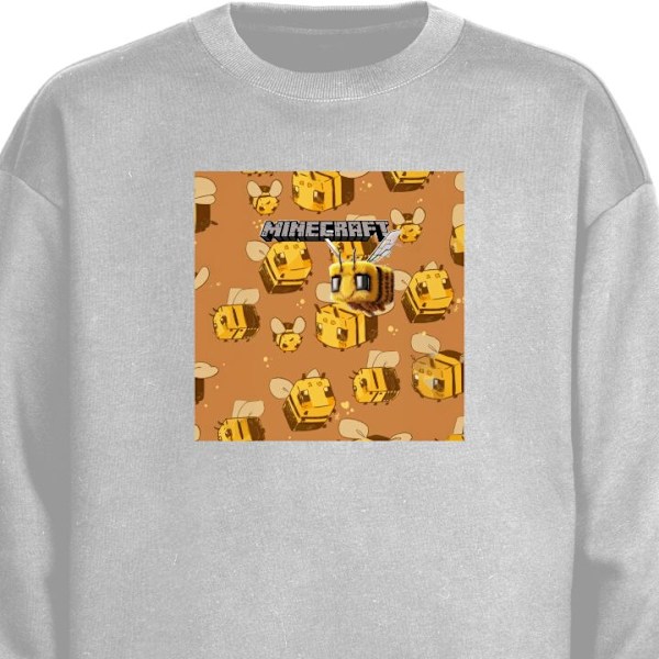 Sweatshirt for Voksen | Klassisk Collegegenser Minecraft Bi grå L