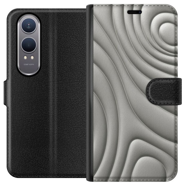 OnePlus Nord CE4 Lite Lompakkokotelo Hopea-aallot