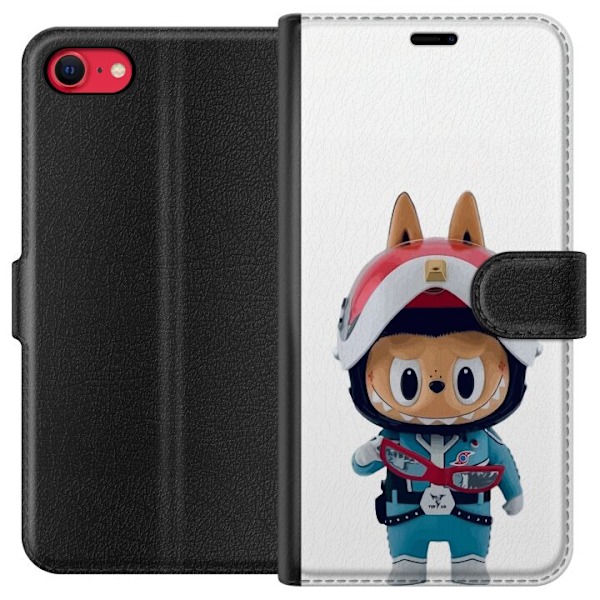 Apple iPhone SE (2020) Lompakkokotelo How2work Labubu hirviöt x Ultraman Blue -hahmo