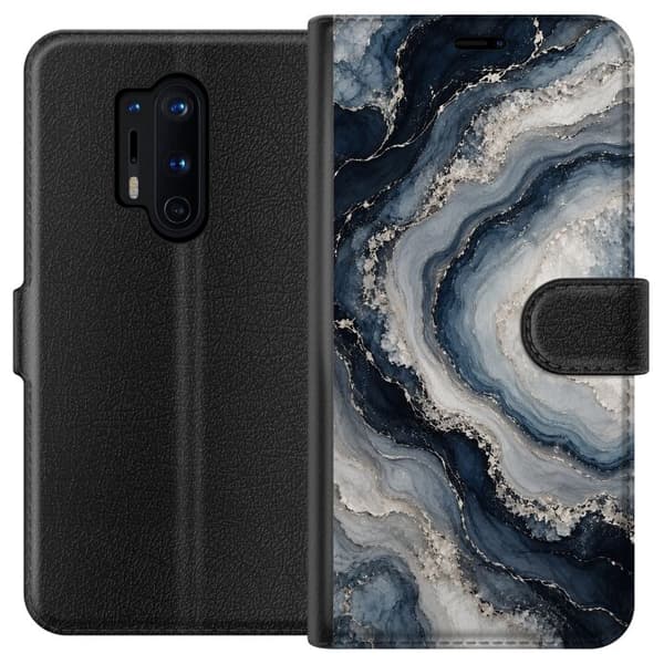 Kompatibelt Plånboksfodral till OnePlus 8 Pro Nattagat blå