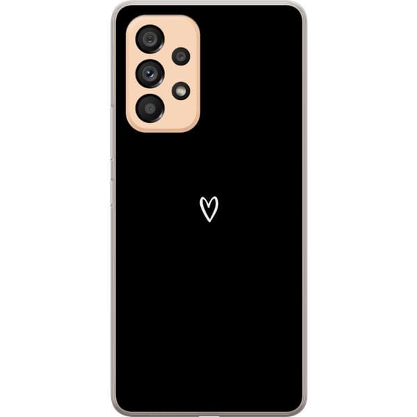 Kompatibel Mobilcover til Samsung Galaxy A53 5G Sort Hjerte